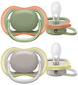 Philips Avent Pacifiers - 2-Pack - Ultra Air - Grey/Green