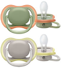 Philips Avent Pacifiers - 2-Pack - Ultra Air - Grey/Green