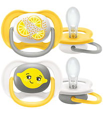 Philips Avent Pacifiers - 2-Pack - Ultra Air - White/Yellow w. P