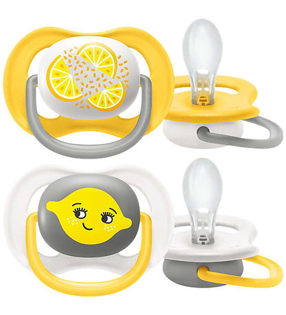 Philips Avent Pacifiers - 2-Pack - Ultra Air - White/Yellow w. P