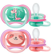 Philips Avent Pacifiers - 2-Pack - Ultra Air - Pink/Green w. Pri