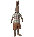 Maileg Hare - Size 3 - 49 cm - Shirt and Shorts Brown