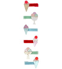 Meri Meri Hair clip - 6-Pack - 4 cm - Ice Cream