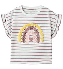 Name It T-Shirt - NmfJadey - Bright White/Purple Dove