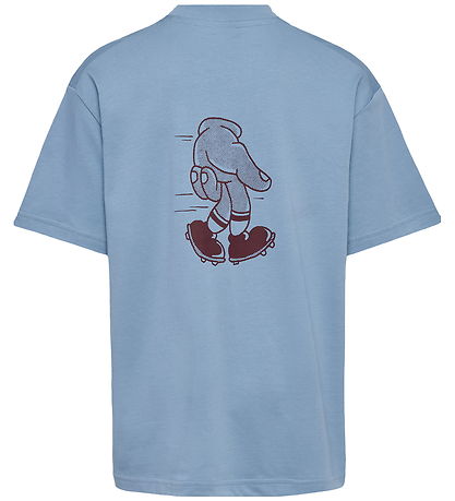 Hummel T-shirt - hmlLoose - Faded Denim w. Logo