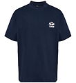 Hummel T-shirt - hmlLös - Dark Sapphire m. Tryck