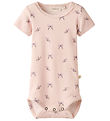 Lil' Atelier Bodysuit s/s - NbfGayo - Peach Blush/Bow Tie