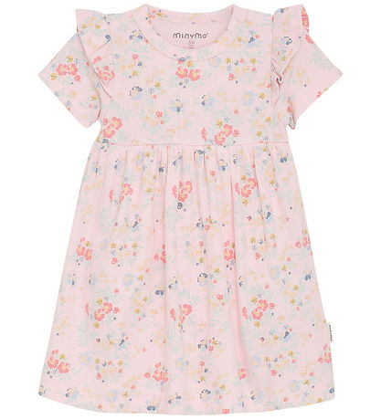 Minymo Bodysuit w. Skirt - Viscose/Cotton - Rib - Rose Quartz