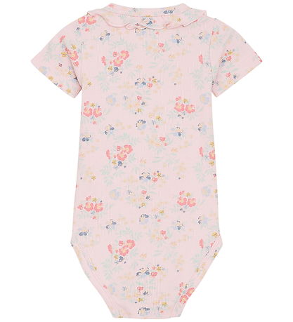Minymo Bodysuit s/s - Viscose/Cotton - Rib - Rose Quartz