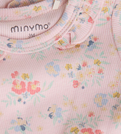 Minymo Bodysuit s/s - Viscose/Cotton - Rib - Rose Quartz