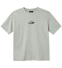 LMTD T-shirt - NlmShostar - Ljustgråmelerad/Bil