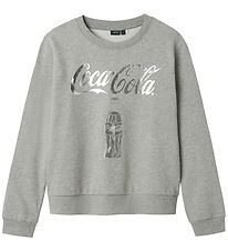 LMTD Sweatshirt - NlfSusi CocaCola - Gråmelerad