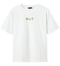 LMTD T-shirt - NlmFuges - Bright White m. Tryck