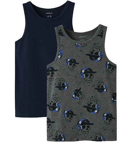 Name It Nærbolir - Noos - Nkm - 2 Pakki - Grey/Dark Sapphire