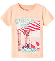 Name It T-shirt - NmmPfeodor - Peach Nectar w. Print