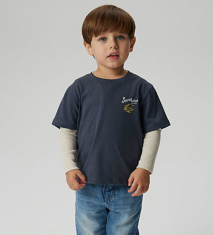 Name It T-Shirt - NmmDartin - Ombre Blue/Ontbijtclub