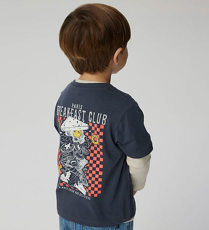 Name It T-Shirt - NmmDartin - Ombre Blue/Ontbijtclub
