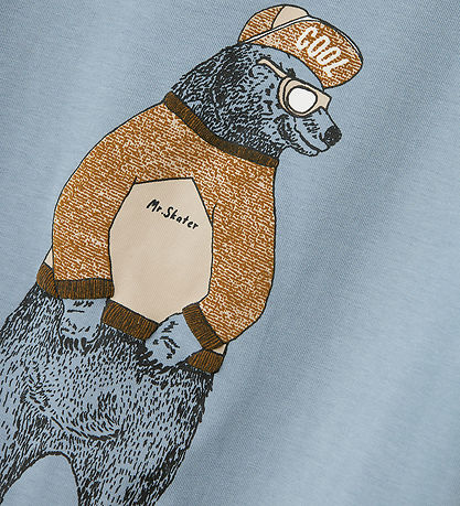 Name It T-Shirt - NmmLinden - Dusty Blue m. Bjorn