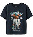 Name It T-shirt - NmmLewis - Navy Blazer w. Bear
