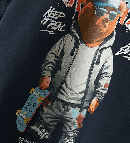 Name It T-shirt - NmmLewis - Navy Blazer w. Bear