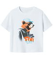 Name It T-shirt - NmmLewis - Bright White w. Bear