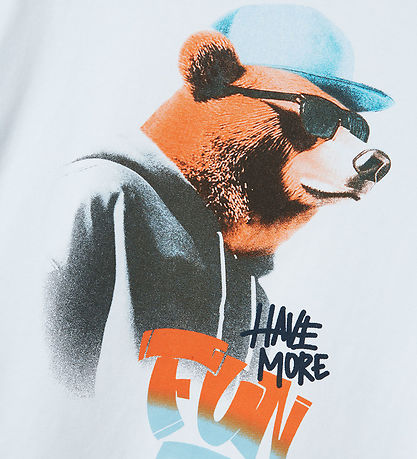 Name It T-shirt - NmmLewis - Bright White w. Bear