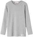 MarMar Blouse - Rib - Plain - Noos - Light Grey Melange