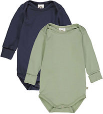 Müsli Bodysuit l/s - Cozy Me - 2-Pack - Poetry Green/Night Blue