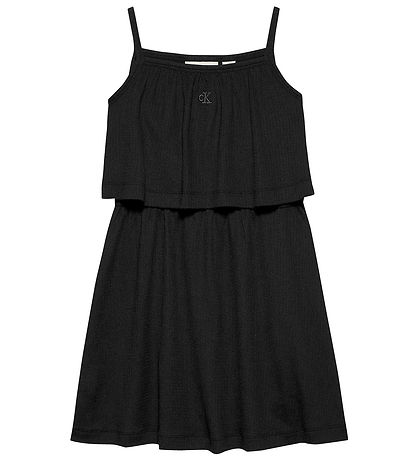 Calvin Klein Kleid - Crinkle Layered - CK Schwarz