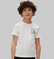 T-Shirt Calvin Klein - Poitrine Surf Graphique - Bright White