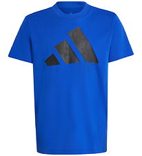 adidas Performance T-shirt - J BL Tee 160 - Royal Blue/Black