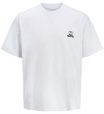 Jack & Jones T-Shirt - JcoRetreat Typografisch - Bright White
