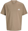 Jack & Jones T-shirt - JcoRetreat Typografisk - Desert Taupe