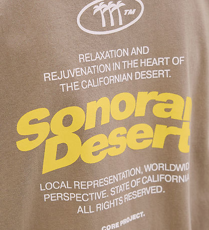 Jack & Jones T-shirt - JcoRetreat Typografisk - Desert Taupe
