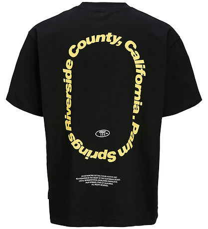 Jack & Jones T-shirt - JcoRetreat Typographic - Black