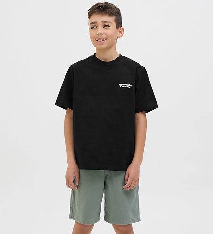 Jack & Jones T-shirt - JcoRetreat Typographic - Black