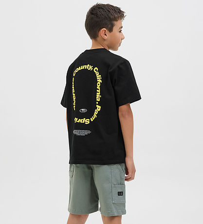 Jack & Jones T-shirt - JcoRetreat Typographic - Black