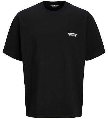 Jack & Jones T-shirt - JcoRetreat Typographic - Black