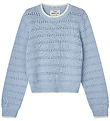 Mads Nørgaard Bluse - Strick - Inga - Kaschmir Blue/Vanilla Ice