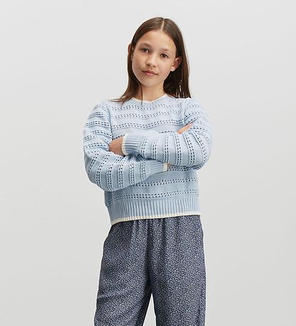Mads Nørgaard Blouse - Knitted - Inga - Cashmere Blue/Vanilla Ic