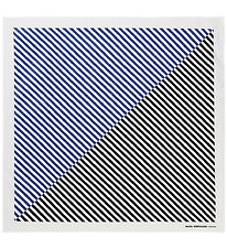Mads Nørgaard Scarf - 55x55cm - Bluing/Jet Black Striped