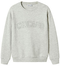 Name It Sweatshirt - NkmLäsare - Light Grey Melange