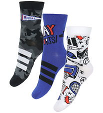 adidas Performance Socks - 3-Pack - Doodle - Royblu/White/Blac