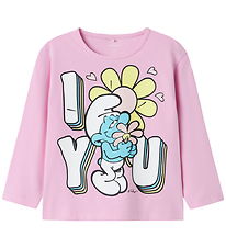 Name It Bluse - NmfFrida - Smølferne - Pink Frosting
