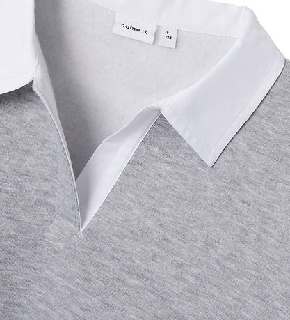 Name It Poloshirt - NkfBetsy - Grijs Gevlekt