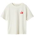 Name It T-shirt - NkfKassandra - Coconut Milk w. Pomegranates