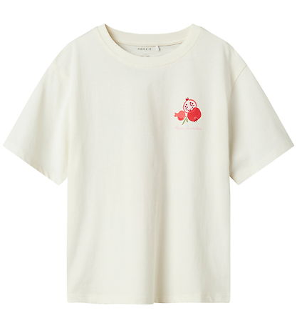 Name It T-shirt - NkfKassandra - Coconut Milk w. Pomegranates