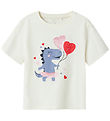 Name It T-shirt - NmfKatinka - Coconut Milk w. Glitter