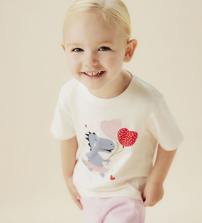 Name It T-shirt - NmfKatinka - Coconut Milk w. Glitter