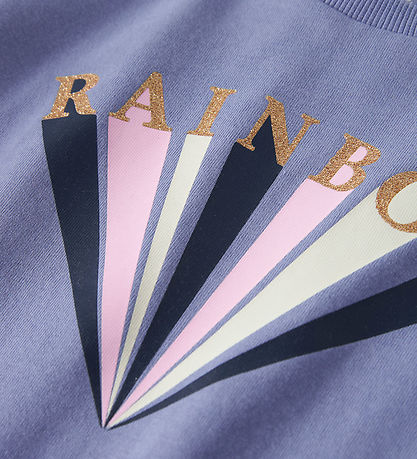 Name It T-shirt - NmfKatinka - Purple Impression w. Glitter